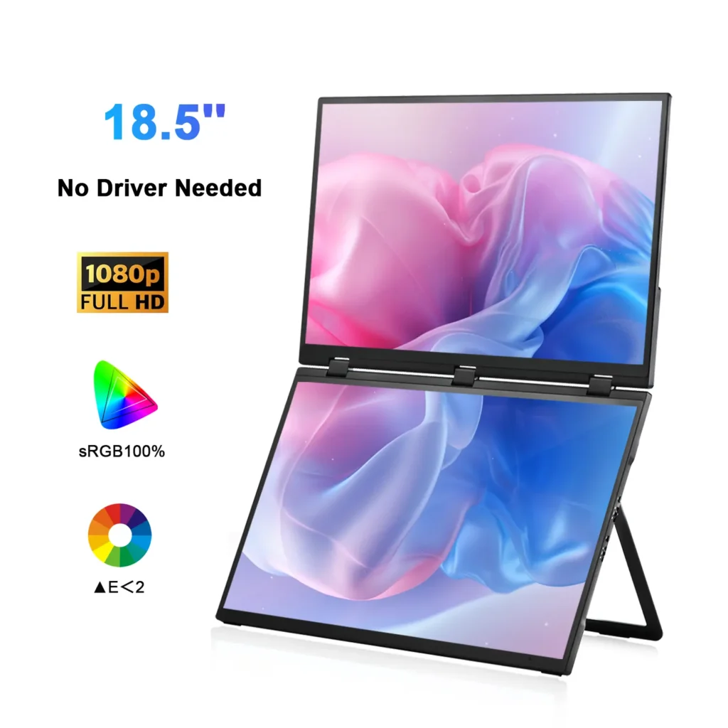 18.5 Inch Dual Portable Monitor IPS FHD Laptop Capacitive Touchscreen