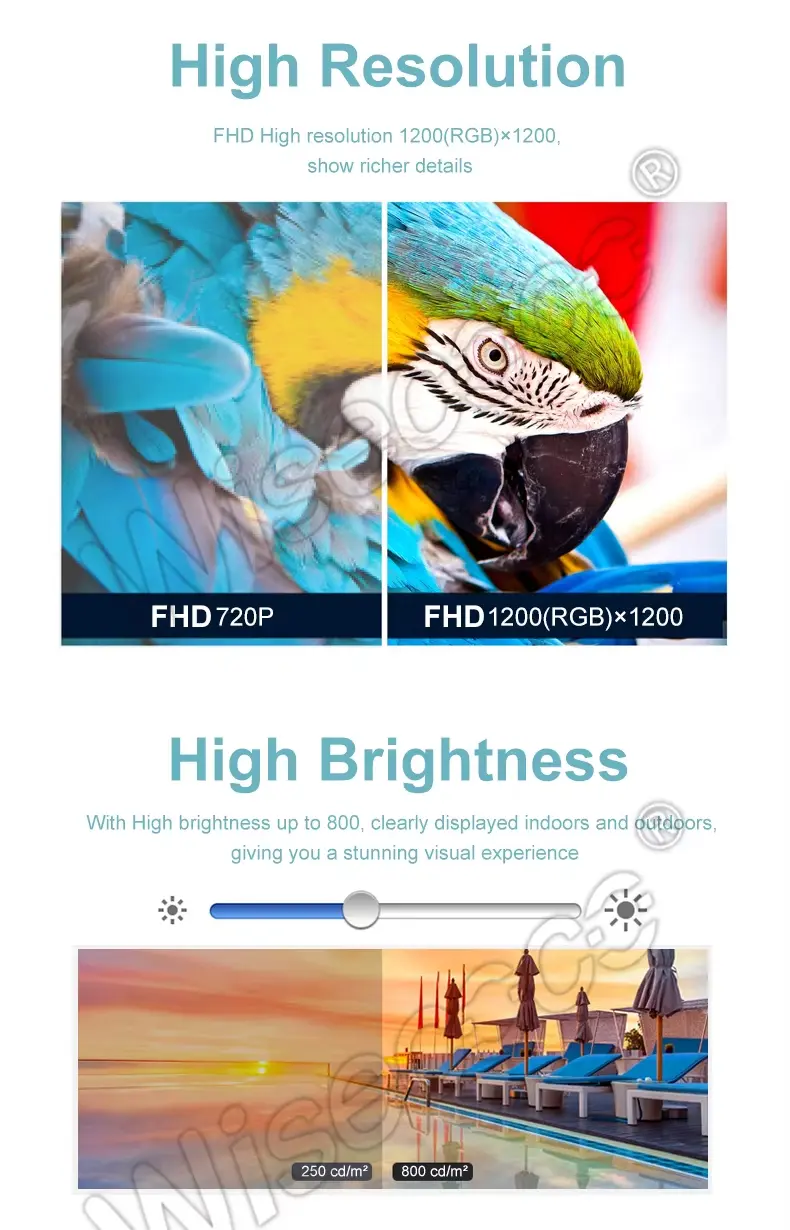 2.1 Inch 1200x1200 IPS TFT LCD Round Display