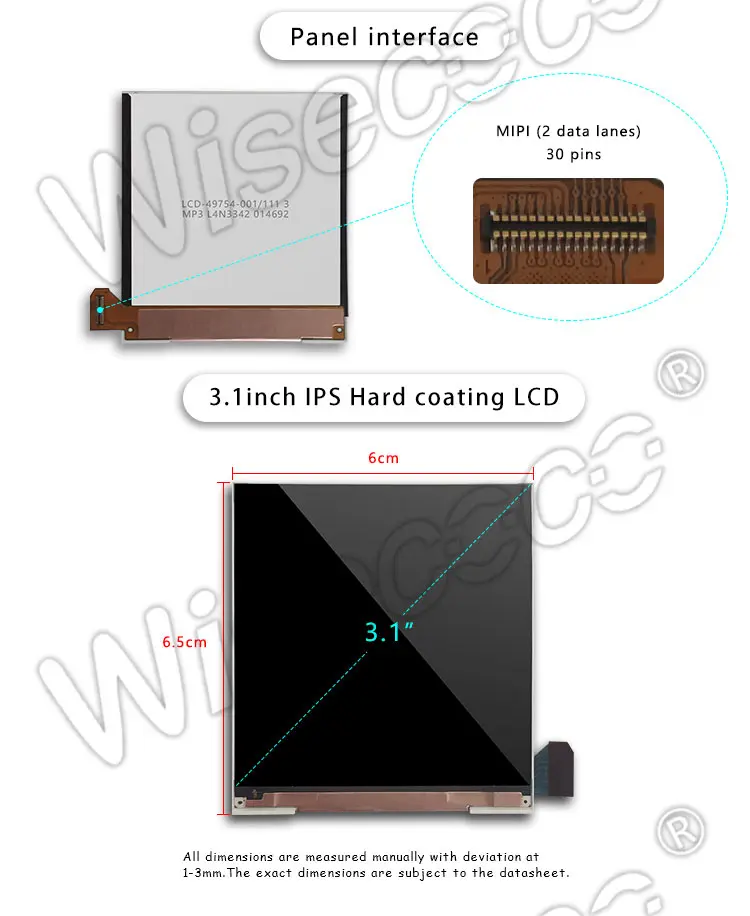 3.1" 720x720 Dual LCD Module Screen with Driver Board