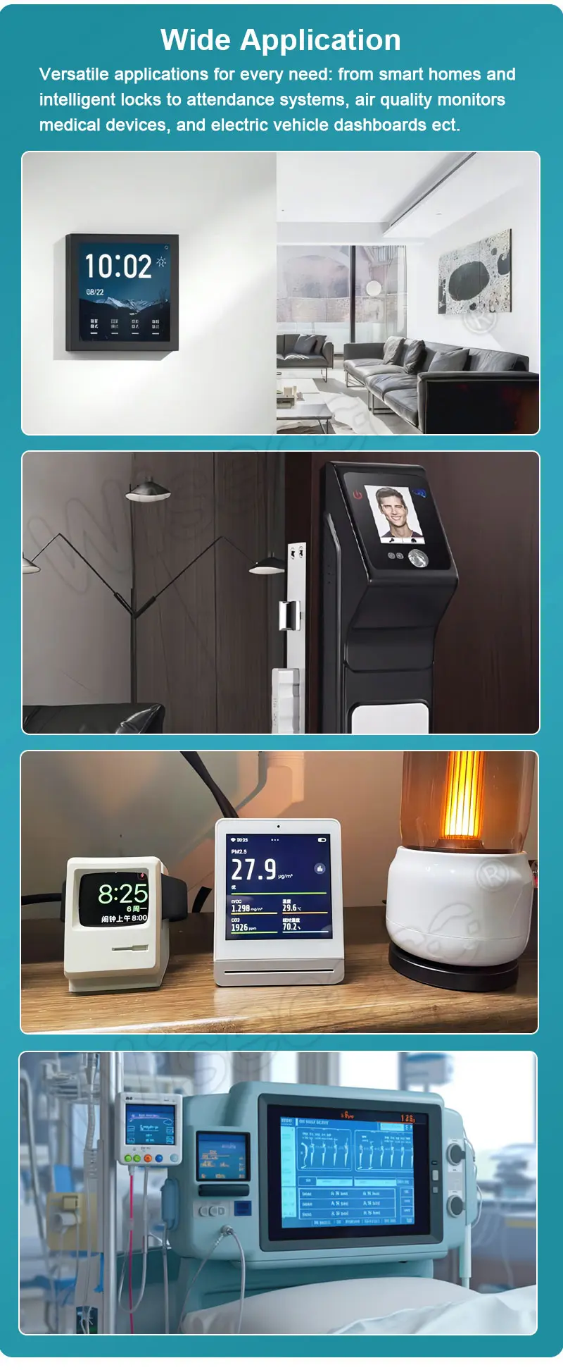 4 Inch TFT 720*720 Ips lcd Screen Application