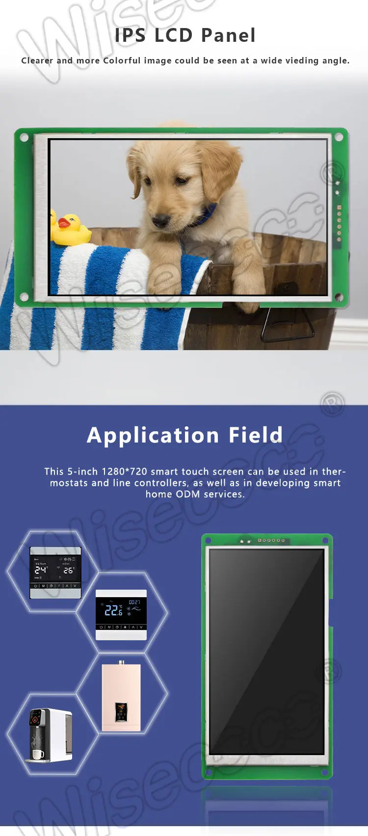 5 Inch 1280×720 IPS TFT LCD Display Module 