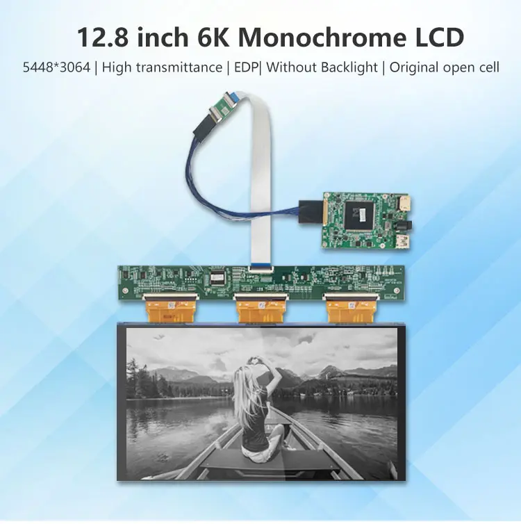 Wisecoco 12.8 Inch 6k Monochrome LCD Screen High Transmittance 5448*3064 3D Printer Monochrome Screen