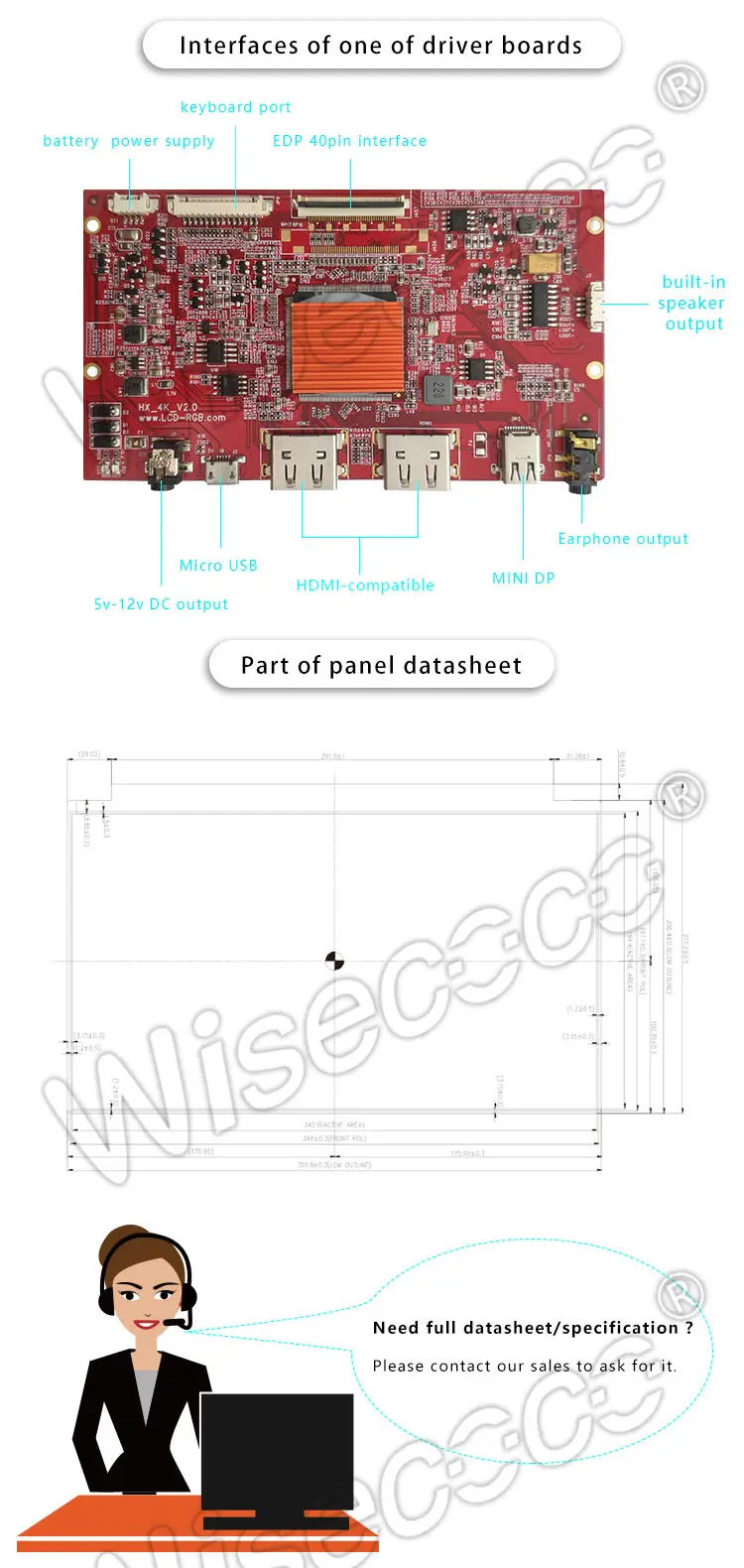 15.6" edp 4K UHD 3840X2160 lcd screen panel