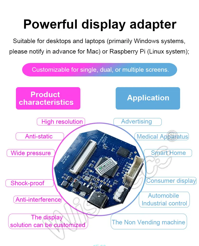 4 Inch TFT LCD Display Module 720*720 Uart SPI+RGB Interface IPS Circular Display Screen for MCU Board