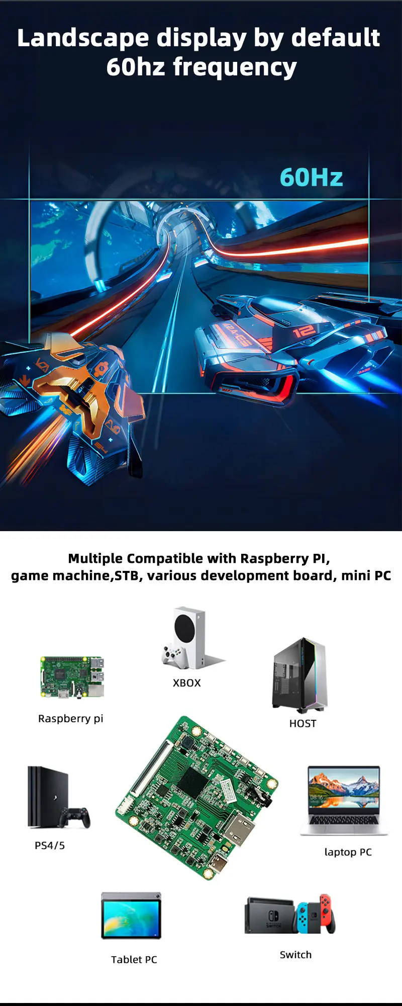 5.5 Inch 2560x1440 Landscape Screen 60Hz 450Nits Brightness Full Viewing Angle TFT LCD Display