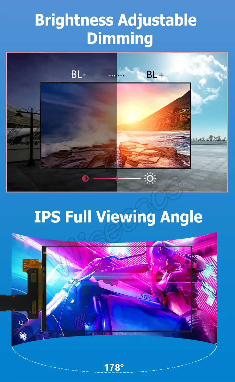6 Inch 2K 60HZ Landscape by Default Lcd Display Module Mipi Interface 2560*1440 IPS LCD Screen