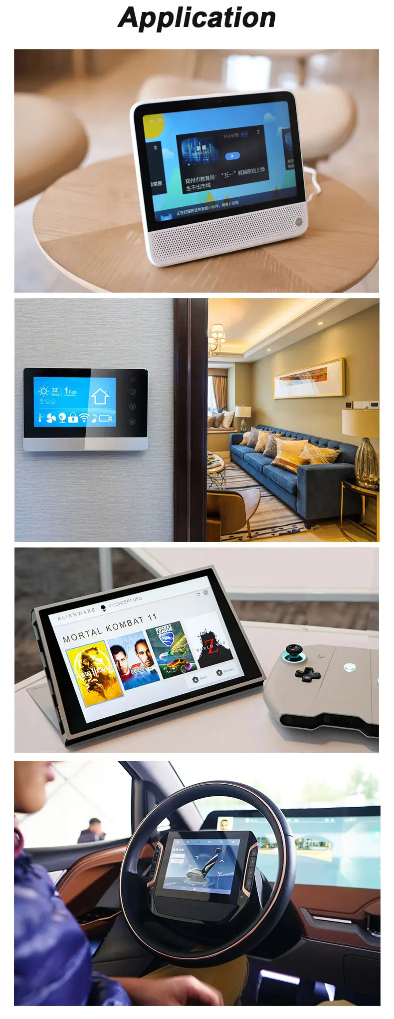 6.2 Inch 1280x720 Resolution LCD Display application