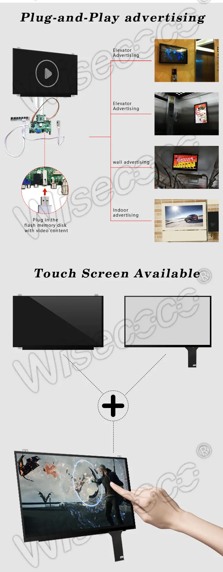 Wisecoco 15.6 Inch Ips LCD Panel 1920*1080 30 PIN EDP Interface Display Laptop TFT LCD Panel Module