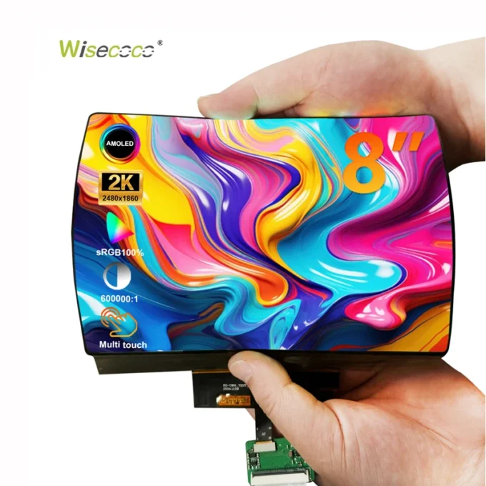 8 Inch Flexible AMOLED Display 2460×1860 IPS OLED Touchscreen