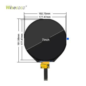 7 Inch 1080*1080 Round IPS LCD Display Module with LVDS Interface