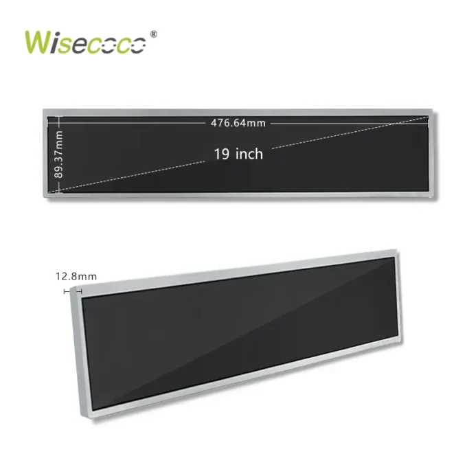 19 Inch 1920x360 IPS LCD Display Ultra-wide Digital Signage Advertising ...