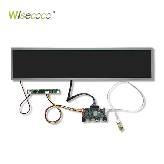 19 Inch 1920x360 IPS LCD Display Ultra-wide Digital Signage Advertising ...