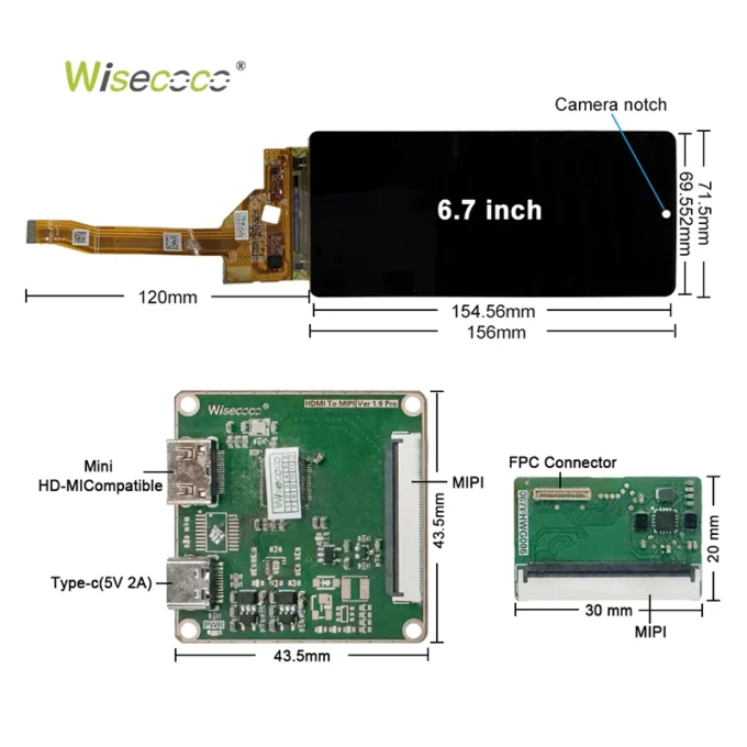 みぃページ 6.67 Inch 2400x1080 Flexible OLED Display AMOLED Module