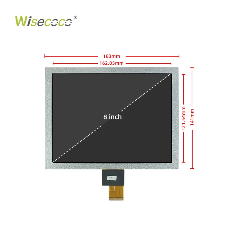 8-Inch 1024X768 High Brightness TFT LCD Panel Screen