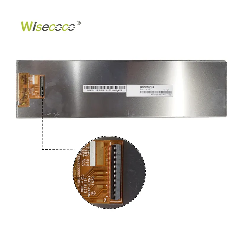 8.8 inch 1920x480 stretched bar lcd screen display