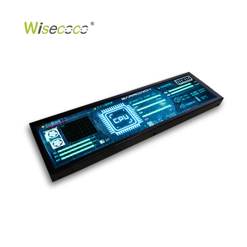 8.8 inch 1920x480 stretched touch monitor