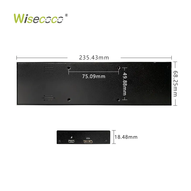 8.8 inch 1920x480 stretched touch monitor