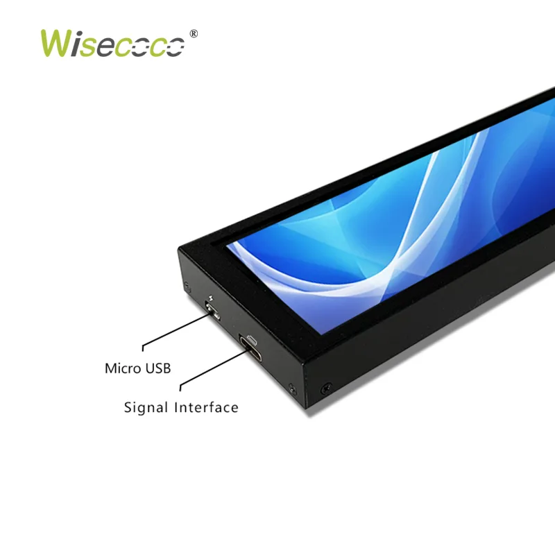 8.8 inch 1920x480 stretched touch monitor
