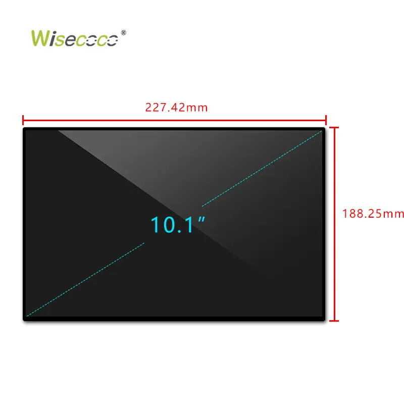10.1 Inch IPS FHD Landscape Type LCD Display 1280x800 Resolution 45 Pins LVDS LCD Module