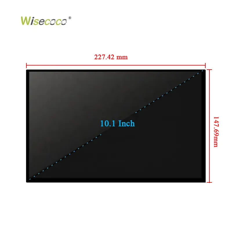 10.1 Inch 1280x800 IPS TFT LCD Screen Display WLED Backlight LVDS Interface LCD Module