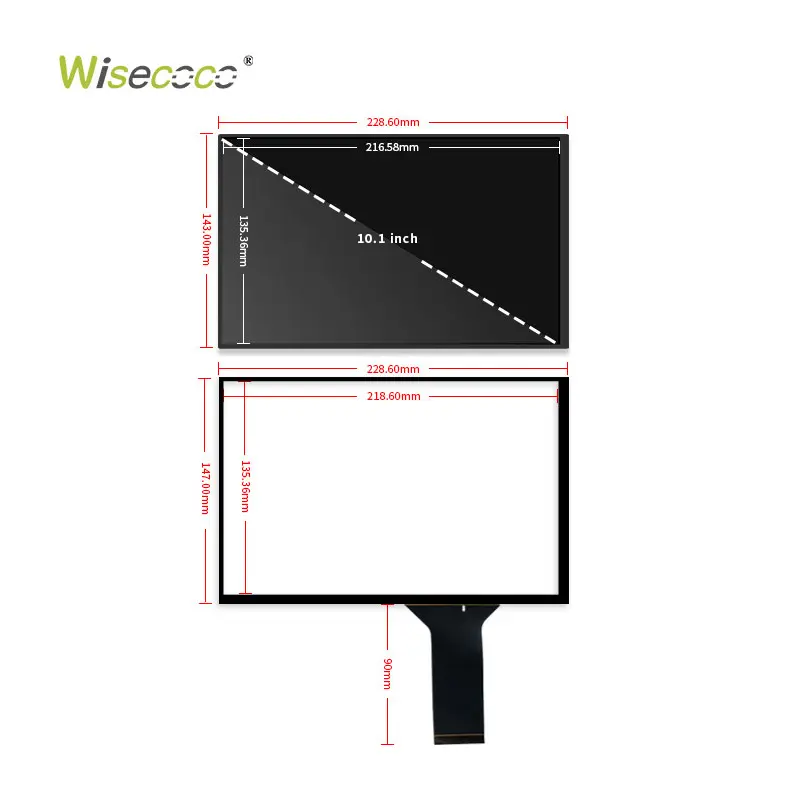 10.1 Inch 1280x800 Ips TFT LCD Display Touch Screen MIPI Interface LCD Panel Module