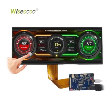 12.3 Inch 1920x720 IPS Stretched Bar Ultra Widescreen Incell Touch Display TFT LCD Module with Controller Board
