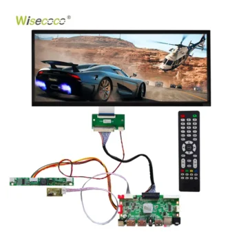 12.3 Inch 1920x720 FHD IPS Stretch Bar LCD Display 1000nits Sunlight Readable Display for Outdoor Advertising Screen