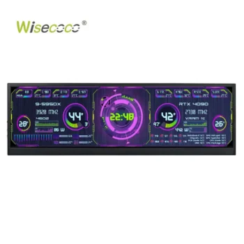 12.6 Inch 1920*515 Portable Monitor IPS Bar LCD Display Multi-touch Screen