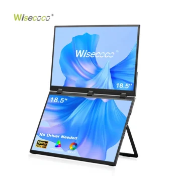18.5 Inch Dual Portable Monitor IPS FHD Laptop Capacitive Touchscreen LCD Display Extender Folding Dual Monitor