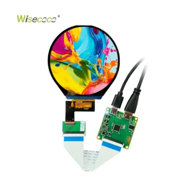 Custom 3.4 Inch 800x800 FHD IPS Round Display Brightness Adjustable Circular Screen