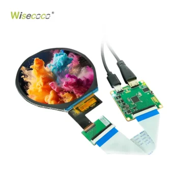 Wisecoco 3.4 Inch 800x800 FHD IPS Round Display Brightness Adjustable Circular Screen